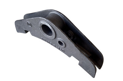 Brake block holder<br/>Purpose: Wagon bogie<br/>Weight: 12 kg<br/>Material: E 230-450-MSC1